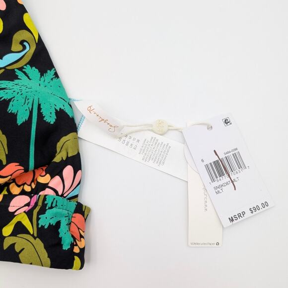 Sunshine 79 Women's Over the Shoulder Thick Strap Swim Top Multi//Palm Size 6 - Picture 4 of 12